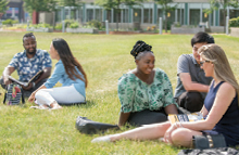 Students on BHCC lawn