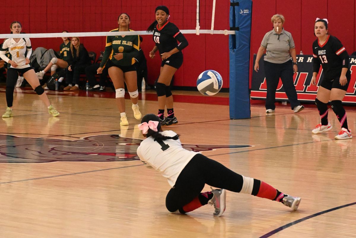 Volleyball player at a bhcc game
