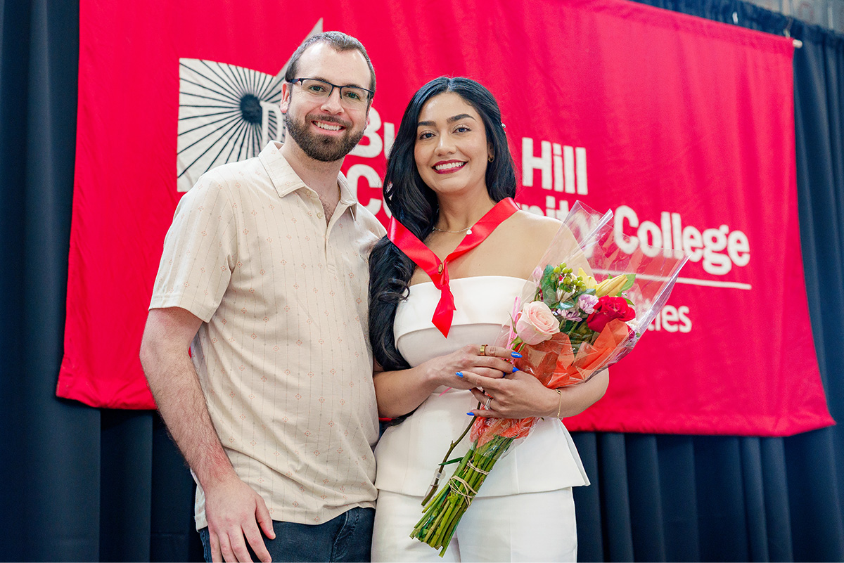 nursing student getting her pin