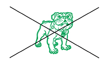 Bulldog Mascot Logo Mistake Green