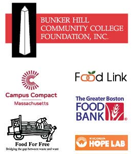 Food for Thought Sponsors.  Bunker Hill Community College Foundation, Inc.  Campus Compact Massachusetts.  Food for Free - Bridging the gap between waste and want.  Food Link.  The Greater Boston Food Bank.  Wisconsin Hope Lab.