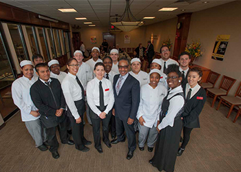 Giancarlo Esposito with culinary arts students
