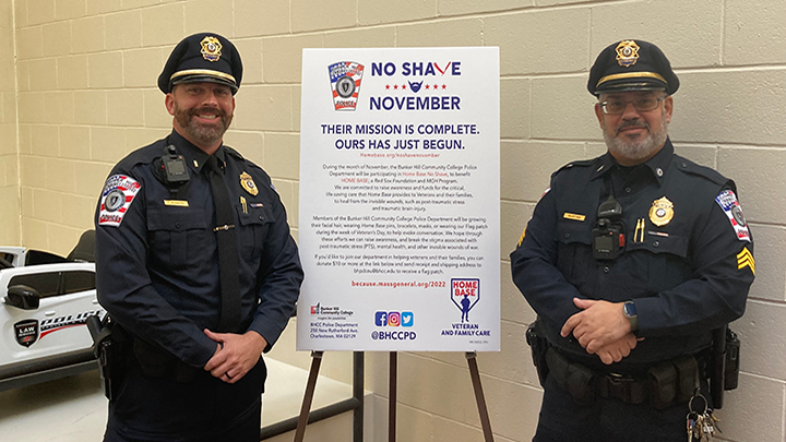 Officers posing for no shave November