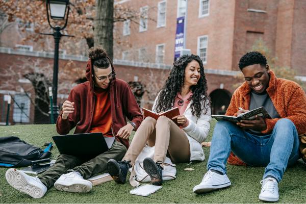 group of college students