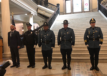 Officers at the Massachusetts State Police Awards Ceremony